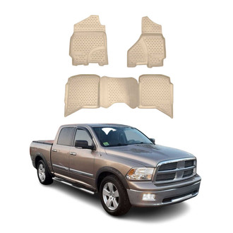 OMAC® - Classic 1st & 2nd Row Beige Floor Mat Set