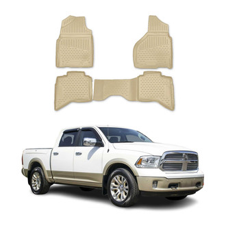 OMAC® - Classic 1st & 2nd Row Beige Floor Mat Set