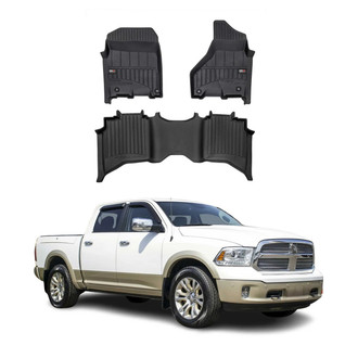 OMAC® - Premium 1st & 2nd Row Black Floor Mat Set