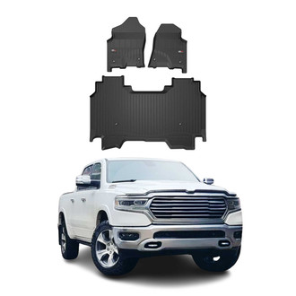 OMAC® - Premium 1st & 2nd Row Black Floor Mat Set