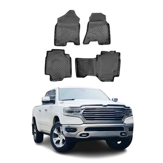 OMAC® - Classic 1st & 2nd Row Black Floor Mat Set