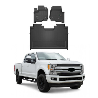OMAC® - Premium 1st & 2nd Row Black Floor Mat Set