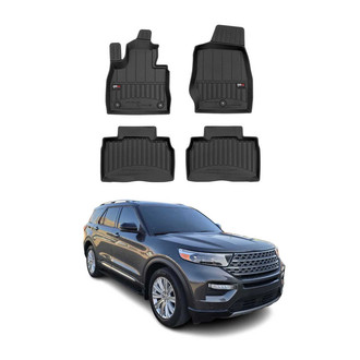 OMAC® - Premium 1st & 2nd Row Black Floor Mat Set