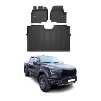 OMAC® - Premium 1st & 2nd Row Black Floor Mat Set