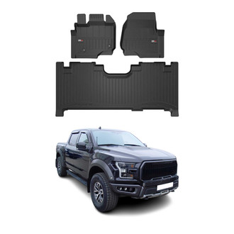 OMAC® - Premium 1st & 2nd Row Black Floor Mat Set