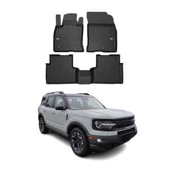 OMAC® - Premium 1st & 2nd Row Black Floor Mat Set