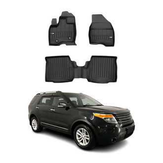 OMAC® - Premium 1st & 2nd Row Black Floor Mat Set