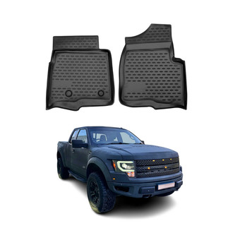 OMAC® - Classic 1st & 2nd Row Black Floor Mat Set