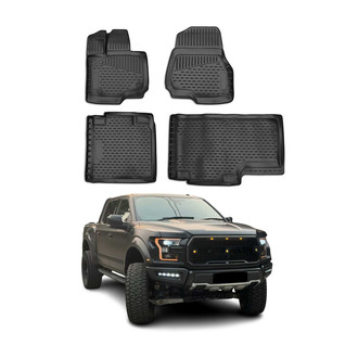 OMAC® - Classic 1st & 2nd Row Black Floor Mat Set