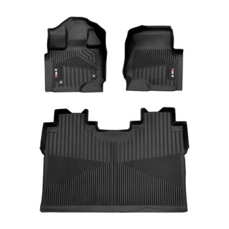 OMAC® - Texan 1st & 2nd Row Black Floor Mat Set