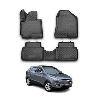 OMAC® - Classic 1st & 2nd Row Black Floor Mat Set