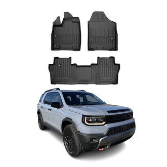 OMAC® - Premium 1st & 2nd Row Black Floor Mat Set