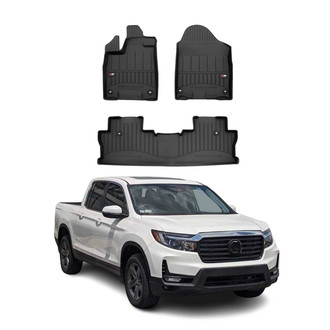 OMAC® - Premium 1st & 2nd Row Black Floor Mat Set