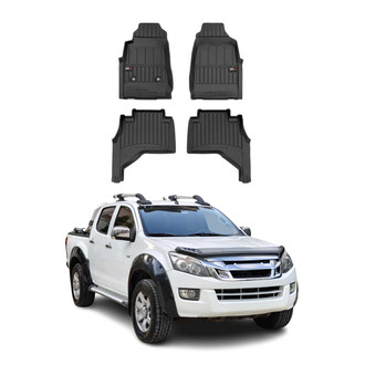 OMAC® - Premium 1st & 2nd Row Black Floor Mat Set