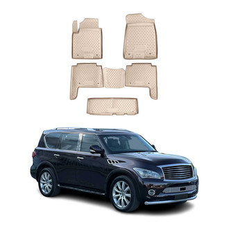 OMAC® - Classic 1st & 2nd Row Beige Floor Mat Set