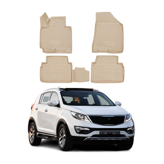 OMAC® - Classic 1st & 2nd Row Beige Floor Mat Set