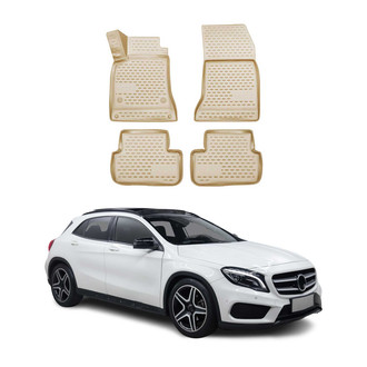 OMAC® - Classic 1st & 2nd Row Beige Floor Mat Set