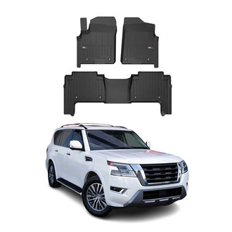 OMAC® - Premium 1st & 2nd Row Black Floor Mat Set