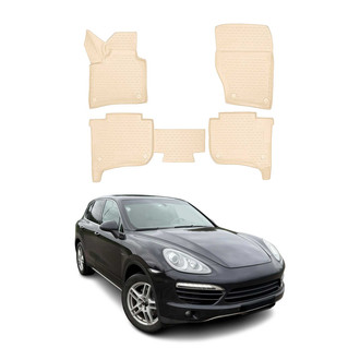 OMAC® - Classic 1st & 2nd Row Beige Floor Mat Set