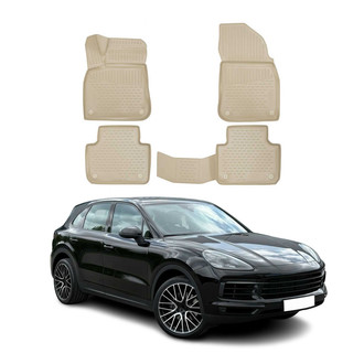 OMAC® - Classic 1st & 2nd Row Beige Floor Mat Set