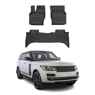 OMAC® - Premium 1st & 2nd Row Black Floor Mat Set