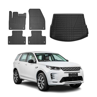 OMAC® - Classic 1st, 2nd Row & Cargo Black Floor Mat and Cargo Liner Set