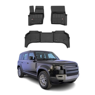 OMAC® - Premium 1st & 2nd Row Black Floor Mat Set