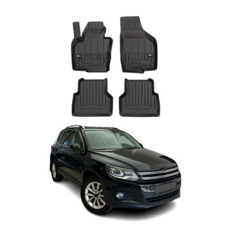 OMAC® - Premium 1st & 2nd Row Black Floor Mat Set