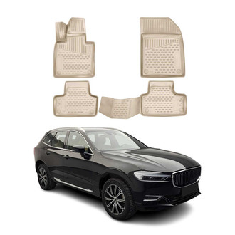 OMAC® - Classic 1st & 2nd Row Beige Floor Mat Set