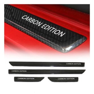 OMAC® - Carbon Fiber Door Sill Covers with Carbon Edition Logo