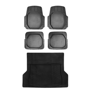 OMAC® - Classic 1st, 2nd Row & Cargo Black Floor Mat and Cargo Liner Set
