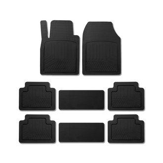 OMAC® - Classic 1st, 2nd Row & Cargo Black Floor Mat and Cargo Liner Set
