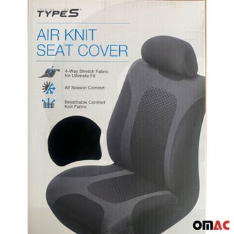 OMAC® - Black Premium Air Knit Black Seat Cover