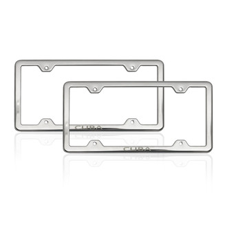 OMAC® - Chrome License Plate Frame Set with Cuba Logo