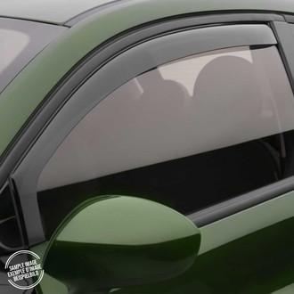 OMAC® - Tape-On Black Smoke Front Window Visor Vent Rain Guard Deflector