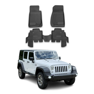 OMAC® - Classic 1st & 2nd Row Black Floor Mat Set