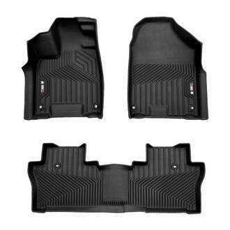 OMAC® - Texan 1st & 2nd Row Black Floor Mat Set