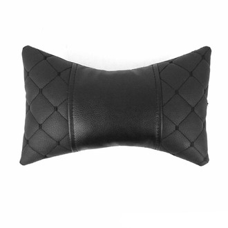 OMAC® - Car Seat Neck Pillow, Fabric PU Leather Red with Black