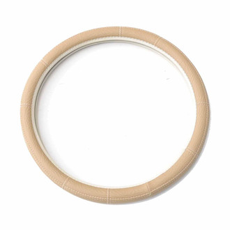 OMAC® - Anti-slip Breathable Leather Steering Wheel Cover, Beige