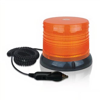 OMAC® - Magnet Mount Overhead Industrial Emergency Alarm Garage Sensor Amber Halogen Rotary Beacon Light with Siren