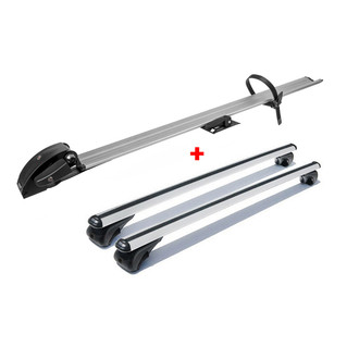 OMAC® - 47" Silver Pro Bike Carrier and Roof Rack Set