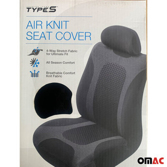 OMAC® - Black Premium Air Knit Black Seat Cover