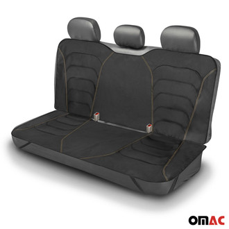 OMAC® - Black Rugged Weave Pet Hammock 2nd Row Black Seat Protector