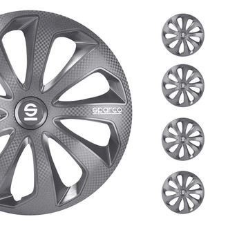 OMAC® - 14" Sparco Sicilia Gray Carbon Wheel Covers