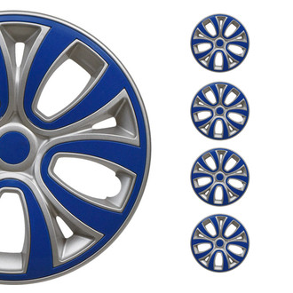 OMAC® - 14" Gray Dark Blue Matte Wheel Covers