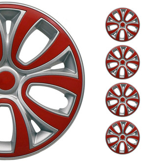 OMAC® - 14" Gray Red Matte Wheel Covers