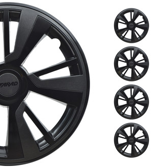 OMAC® - 14" Black with Dark Grey Insert Wheel Covers