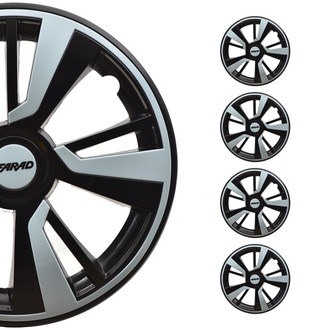 OMAC® - 16" Black with Light Blue Hubcap Wheel Covers