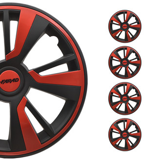 OMAC® - 14" Black and Red Wheel Covers