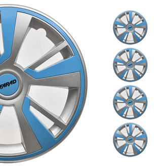 OMAC® - 14" Gray with Blue Insert Wheel Covers